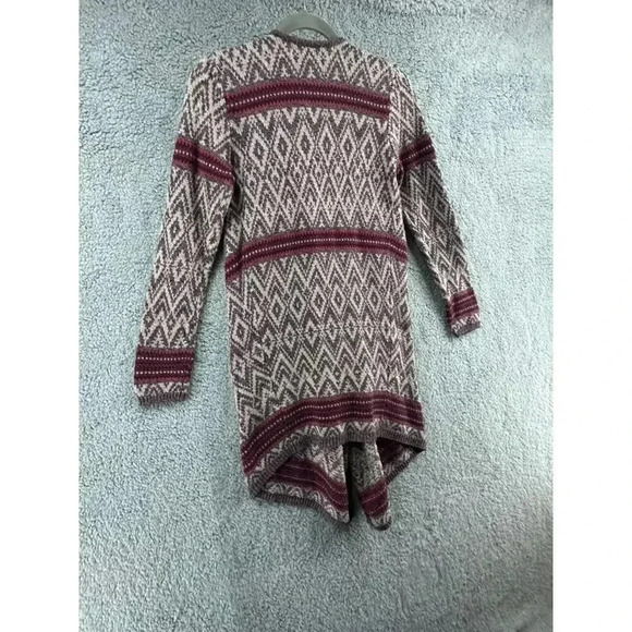 Ruby Moon Women's Medium Long Knit‎ Cardigan Open Front Southwestern Pattern - Picture 11 of 12